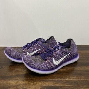 Nike Free RN Flyknit Running Training Shoes Grand Purple 831070 503 Wmn's Sz 7